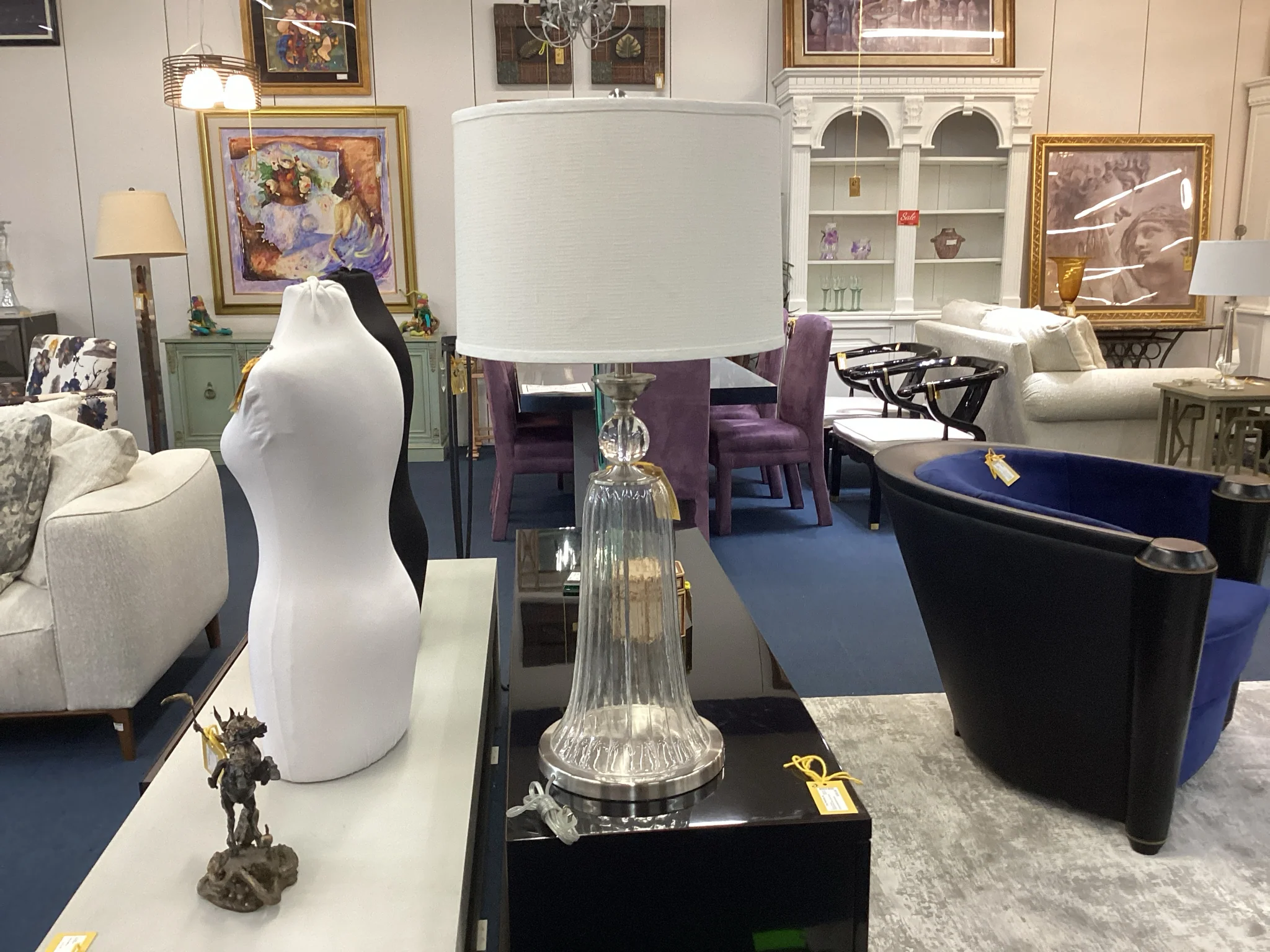 Tall Glass Lamp - Image 2