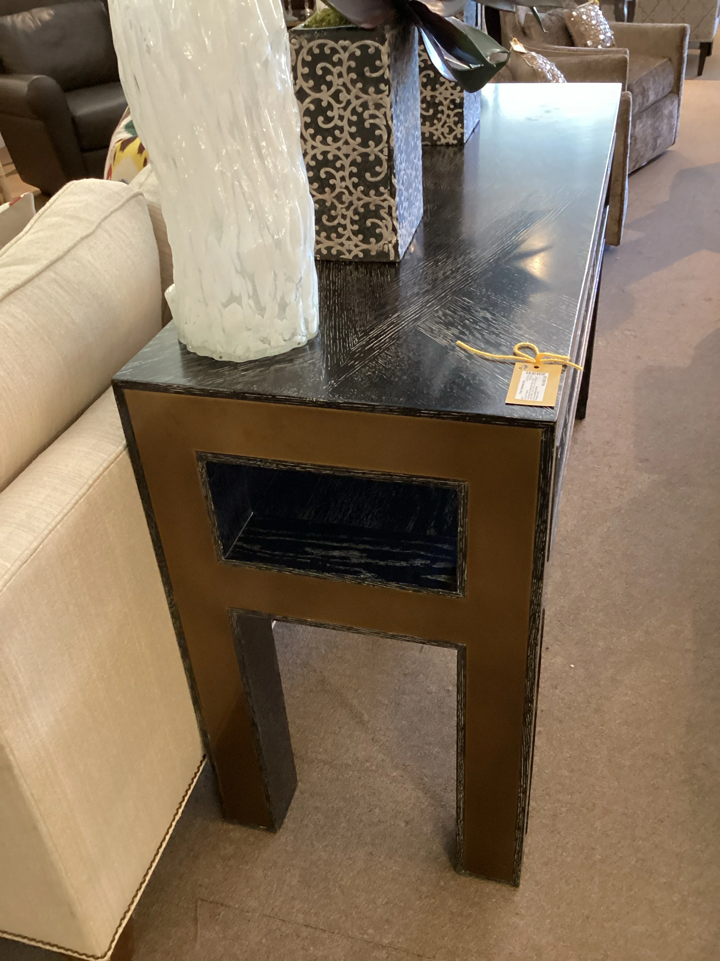Thomas Lavin Contemporary Black and Gold Console - Image 2