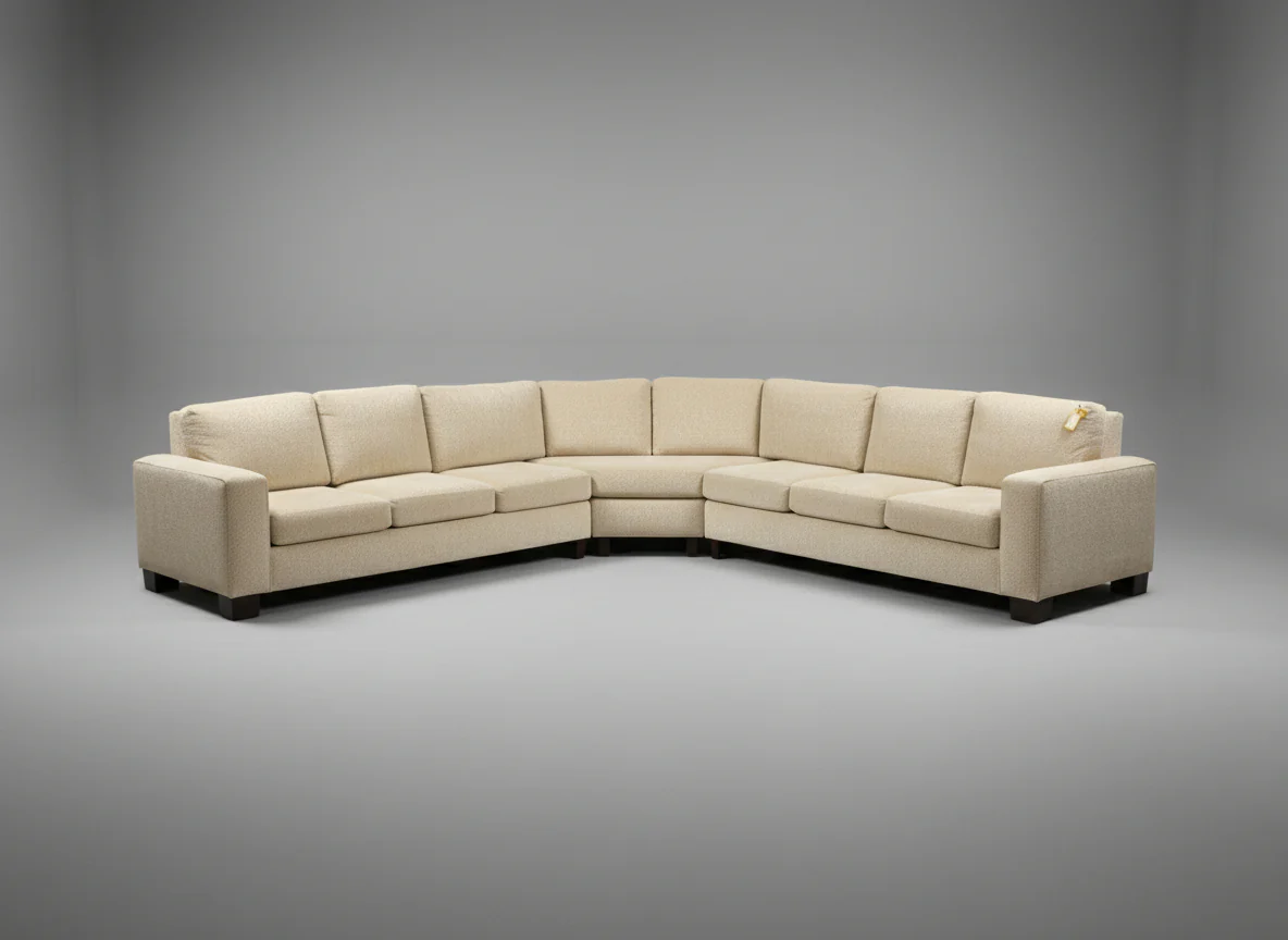 Three Piece Beige Living Room Sectional