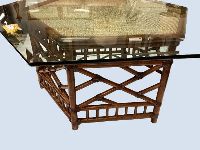 Tommy Bahama Glass Top Coffee Table - Image 3