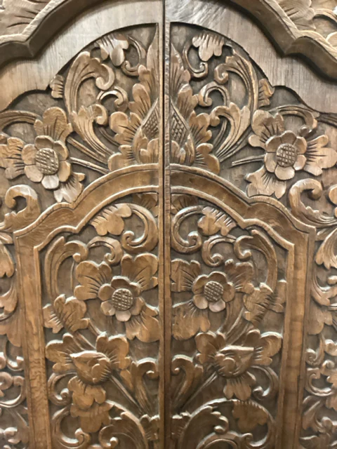 Vintage Carved Wood Panel - Image 2
