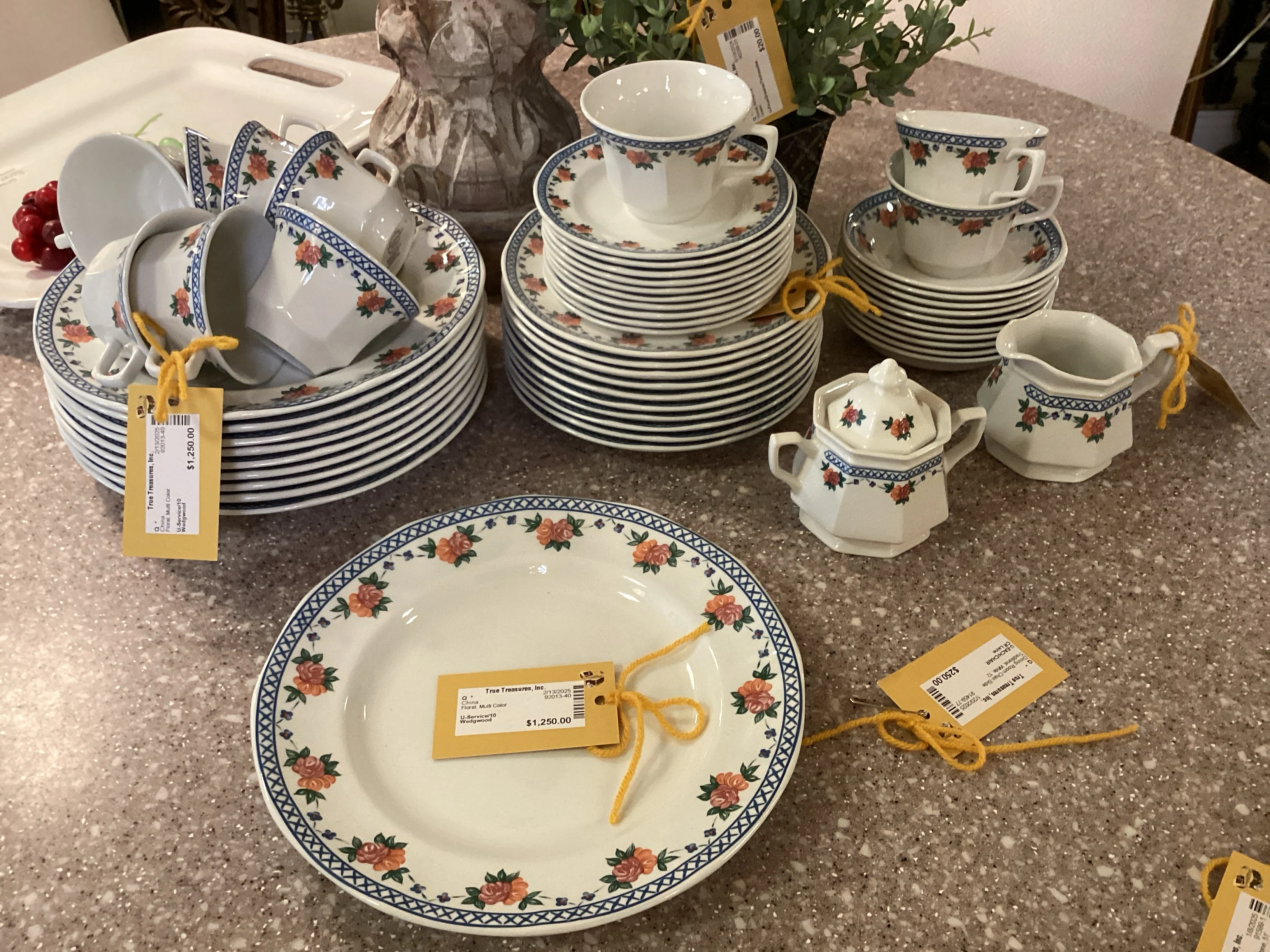 Wedgwood Service for Ten Floral China