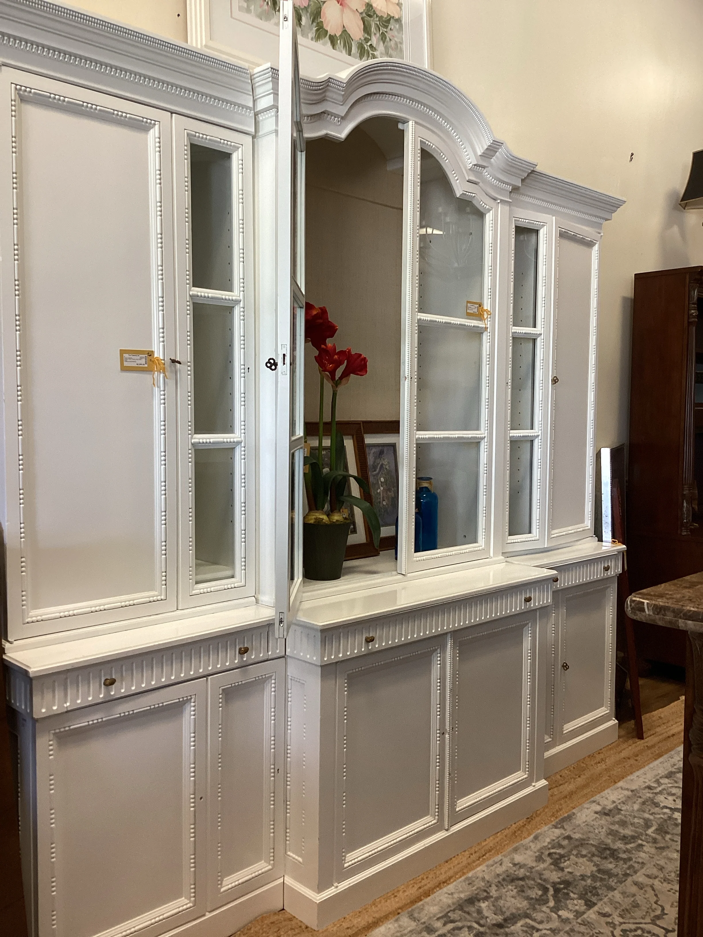 White Eight Door China Cabinet AS IS