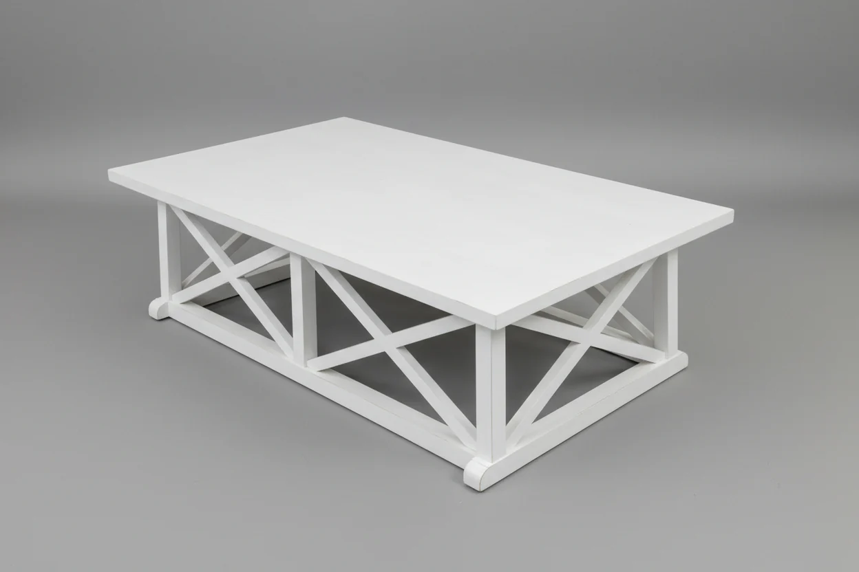 White Washed Wood Coffee Table