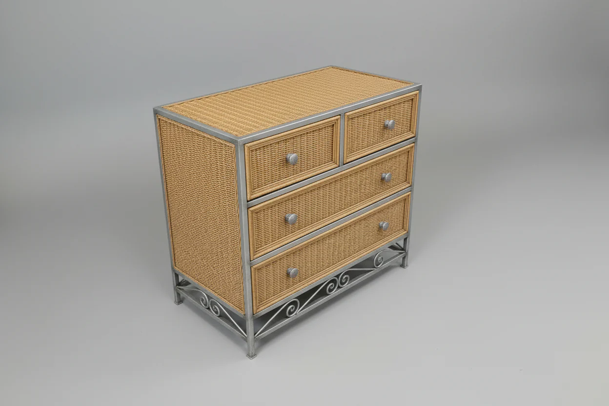 Wicker Three Drawer Chest