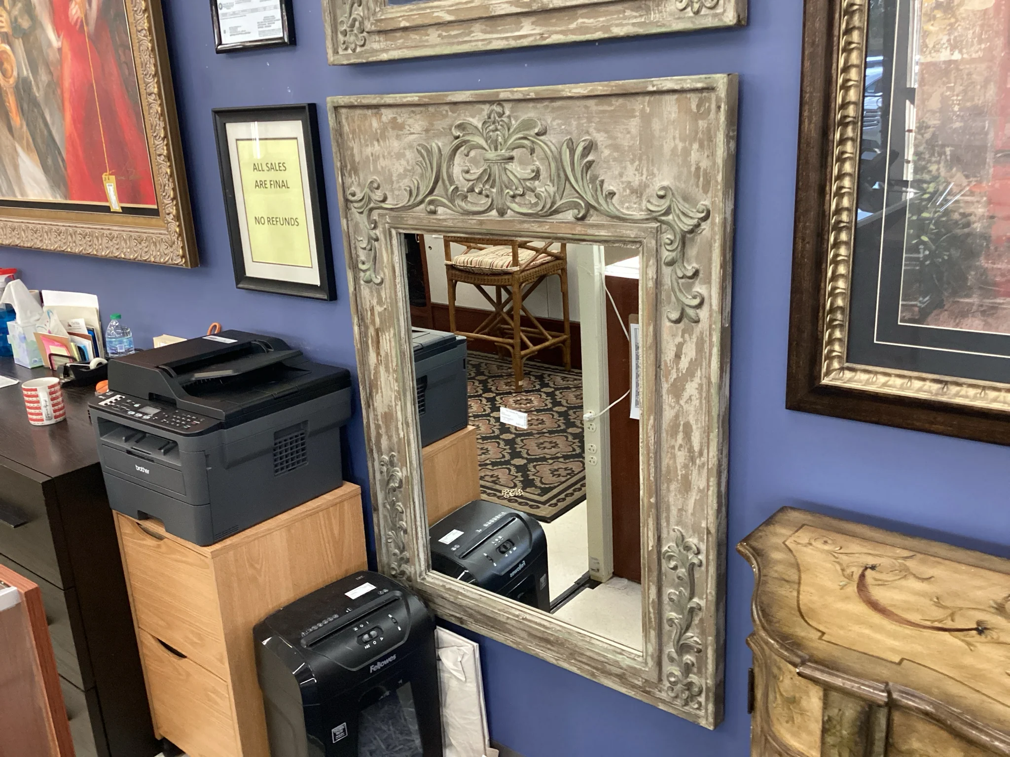 Wood Frame Mirror - Image 2