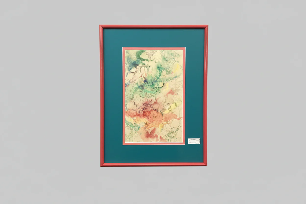 Yellow Green And Red Abstract Print